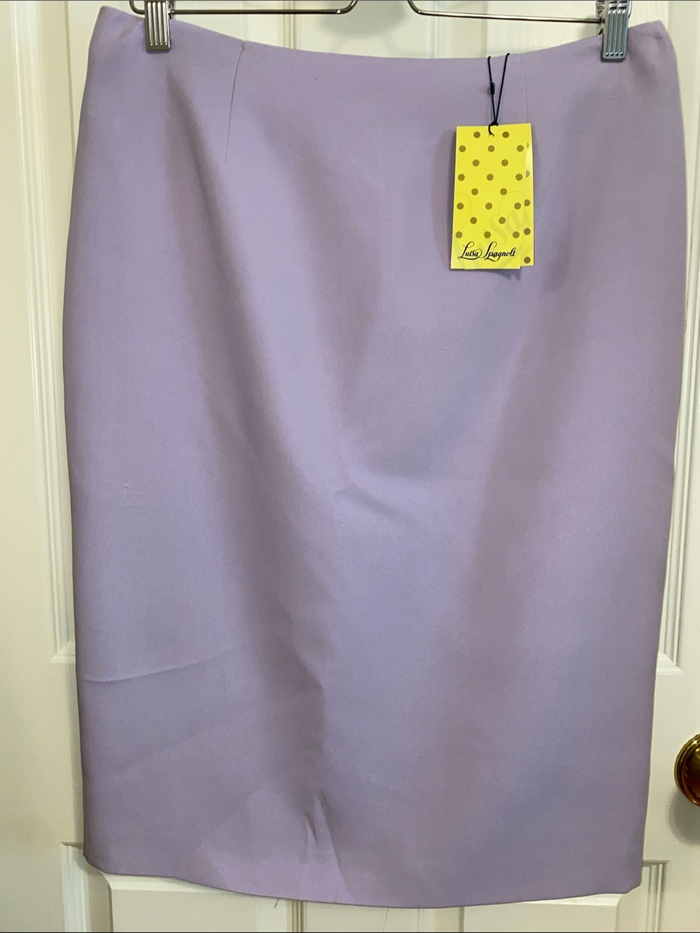 Luisa Spagnoli Lavender Pencil Skirt 100% Silk Italy